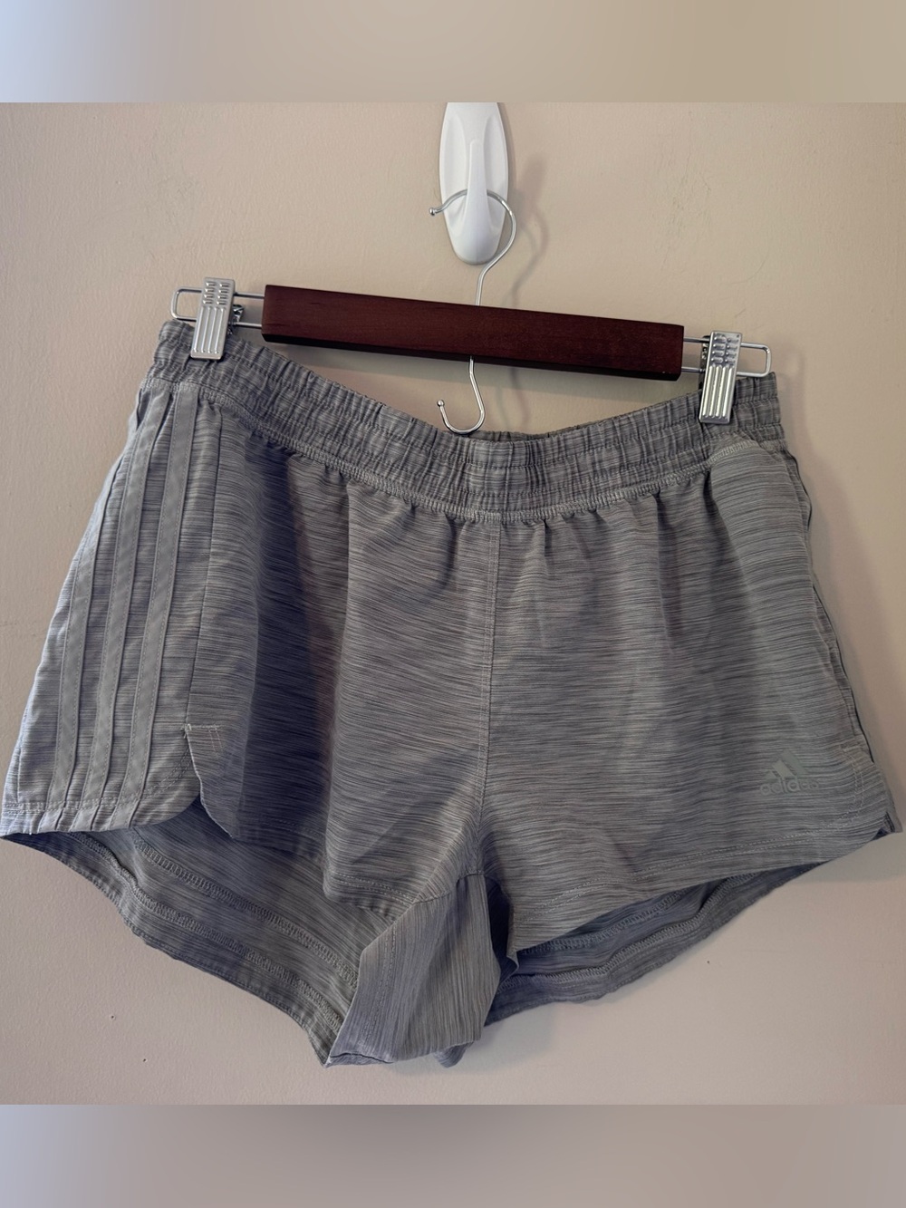 adidas Women's Light Gray Athletic Shorts